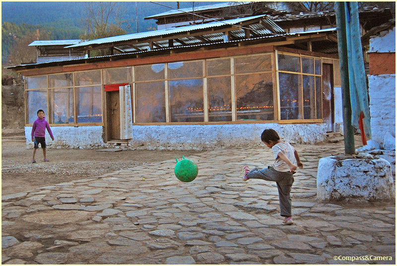 Football at Puna Lhakhang