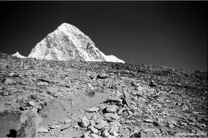 Trail to Kala Patthar with Pumori in the distance